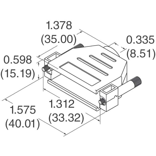 973-015-010R011 NorComp Inc.  Capots de connecteurs D-Sub en forme de D